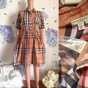 Burberry Checked Shirt Dress